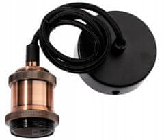 Basic CORD Dekorativní kovový držák lampy E27 s kabelem