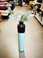 Ewax Dekorativní keramická váza modrá 59 cm