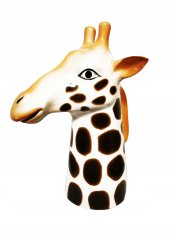 Edelman Dekorativní keramická váza s žirafou hnědá 28 cm