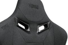 YUMISU 2049 Grey Black Herní židle šedá černá látka