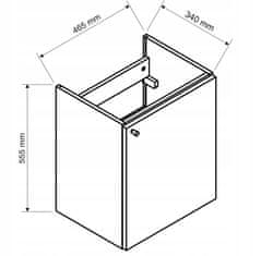 Stolkar Koupelnová skříňka s umyvadlem Senja 49 cm šedá