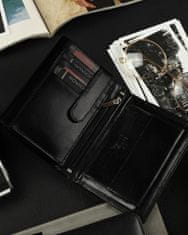 RONALDO Pánská kožená peněženka se zabezpečením RFID Janov černá, červená univerzální