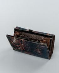 Lorenti Dámská kožená peněženka se zapínáním zdobená motivem hadí kůže ti