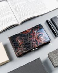 Lorenti Dámská kožená peněženka se zapínáním zdobená motivem hadí kůže ti