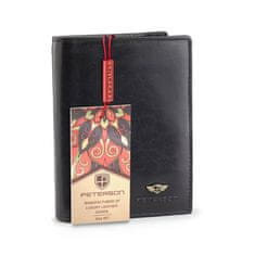 Peterson Pánská kožená peněženka se zabezpečením RFID Harrington černá univerzální