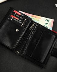 RONALDO Pánská kožená peněženka se zabezpečením RFID Salo černá univerzální