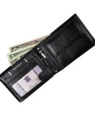 RONALDO Pánská kožená peněženka Batas černá univerzální