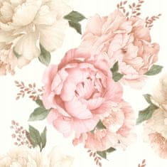 Polami Papírová tapeta růžové květy
