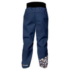 WAMU Softshellové kalhoty dětské, LIŠKY, tmavě modrá, vel. 116-122