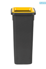 Plafor Odpadkový koš na tříděný odpad Fit Bin black 20 l, žlutý - plast
