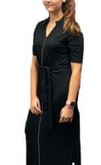 Sophia Perla černé dlouhé šaty se stříbrným proužkem Velikost: 38