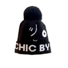 Chic By Pig Černobílá čepice - kulich „Chic By Pig“ Original - Puzzle face, M Regular