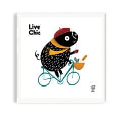 Chic By Pig Dětský plakát do pokojíčku - LIVE CHIC - Plakát Live Chic