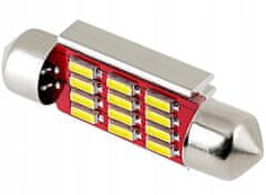 Rabel LED autožárovka 41-42 mm Canbus 12 smd 4014 C5W C10W C15W SV8,5 bílá + stabilizátor