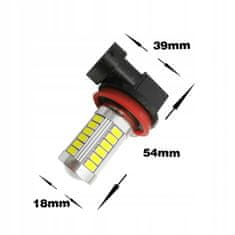 Rabel LED autožárovka H8 H11 33 smd 5630 DRL bílá s čočkou