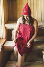 Sotra Kilt do sauny dámský 75×150 cm, vínový, 100% bavlna