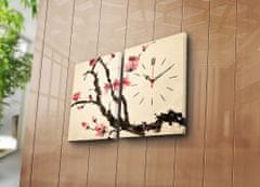 Wallity 2 dílné dekorativní nástěnné hodiny Tree krémovo-růžové