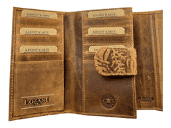 Wild Dámská kožená peněženka květiny - hnědá 731