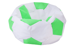 Sedací vak - míč fotbalový, bílá/zelená