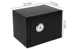 Malatec Trezor s mechanickým zámkem 230x170x170mm černá ISO 8800