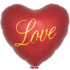 GoDan Balónek fóliový Srdce červené "Love" 63 cm