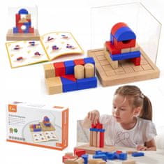 Viga Toys Dřevěná hra Stavební bloky 3D Montessori
