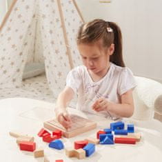 Viga Toys Dřevěná hra Stavební bloky 3D Montessori