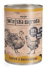 Wiejska Zagroda Turkey with Chicken 400 g pro mladé kočky a koťata