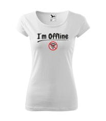 Dámské tričko I´m Offline, bílá, XXL