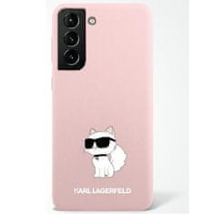 Karl Lagerfeld KLHCS23SSNCHBCP hard silikonové pouzdro Samsung Galaxy S23 5G pink Silicone Choupette