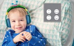 eKids Dětská kabelová sluchátka Cocomelon, zelená, omezená hlasitost
