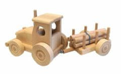 Ceeda Cavity - dřevěné auto - traktor s vlečkou - malý