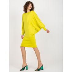 FANCY Dámské šaty BATWING limetkově zelené FA-SK-0238.28P_394034 Univerzální