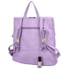 Sara Moda Trendový dámský koženkový batoh Pelias, pastelově fialová
