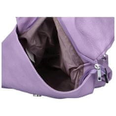 Sara Moda Trendový dámský koženkový batoh Pelias, pastelově fialová