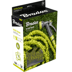 Bradas Flexibilní, smršťovací zahradní hadice 7,5m-22m s postřikovačem - limetka TRICK HOSE BR-WTH722GR