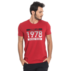 TOMMYLIFE TOMMY LIFE Pánské červené tričko 298-TS-TL-85134.05X_325411 XS