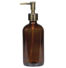 Chic Antique Skleněná Mocca láhev nebo dávkovač na mýdlo s pumpičkou 480 ml
