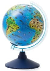 Alaysky's Globe Zoogeografický glóbus pro děti s LED podsvícením, popisky v angličtině 25 cm 