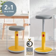 Leitz Ergonomická balanční židle ERGO Cosy Stool teplá žlutá