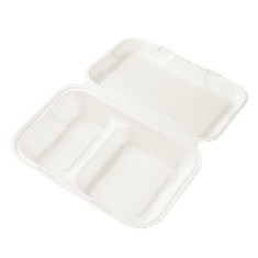 ECOFOL Menu box z cukrové třtiny 251x166x47/63 mm 2-dílný 1000 ml bílý bal/50 ks Balení: 50