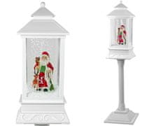 shumee Vánoční dekorace lampa lampa s Santa Claus bílé vánoční koledy světla