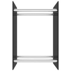 shumee Stojan na palivové dříví černý 40 x 35 x 60 cm sklo