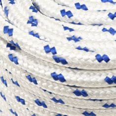 Greatstore Lodní lano bílé 12 mm 100 m polypropylen
