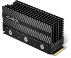 AXAGON LR-M2XL, hliníkový pasivní chladič pro oboustranný M.2 SSD disk, výška 36 mm