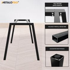 MetaloPro Kovové nohy ke stolu se středovou tyčí černé, 130 cm