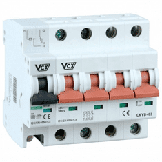 sapro FVE odpínač integrovaný s vypínací spouští VCX CYKB63+MX+OFF PV 4P 32A 1000V DC