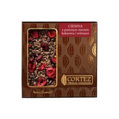 Cortez Čokoláda hořká 83% s třešněmi a kakaovými boby z polské čokoládovny Cortez 85g