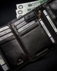 Rovicky Bohatě vybavená pánská peněženka z přírodní RFID lícové kůže