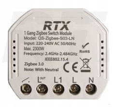 RTX Zigbee Tuya beznapěťové relé s pouzdrem